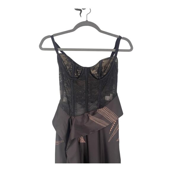 Katie May Shannon Corset Lace Gown Ruffle Gala Formal Floral Party Whimsigoth XS - Picture 8 of 16